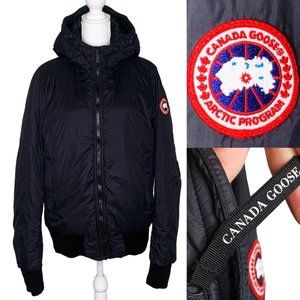 Canada Goose Black Down Puffer Packable Jacket Full Zip Convertible Large Womens